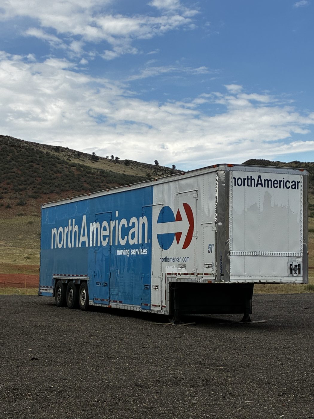 The 51-foot northAmerican trailer parked at Phoenix Gulch